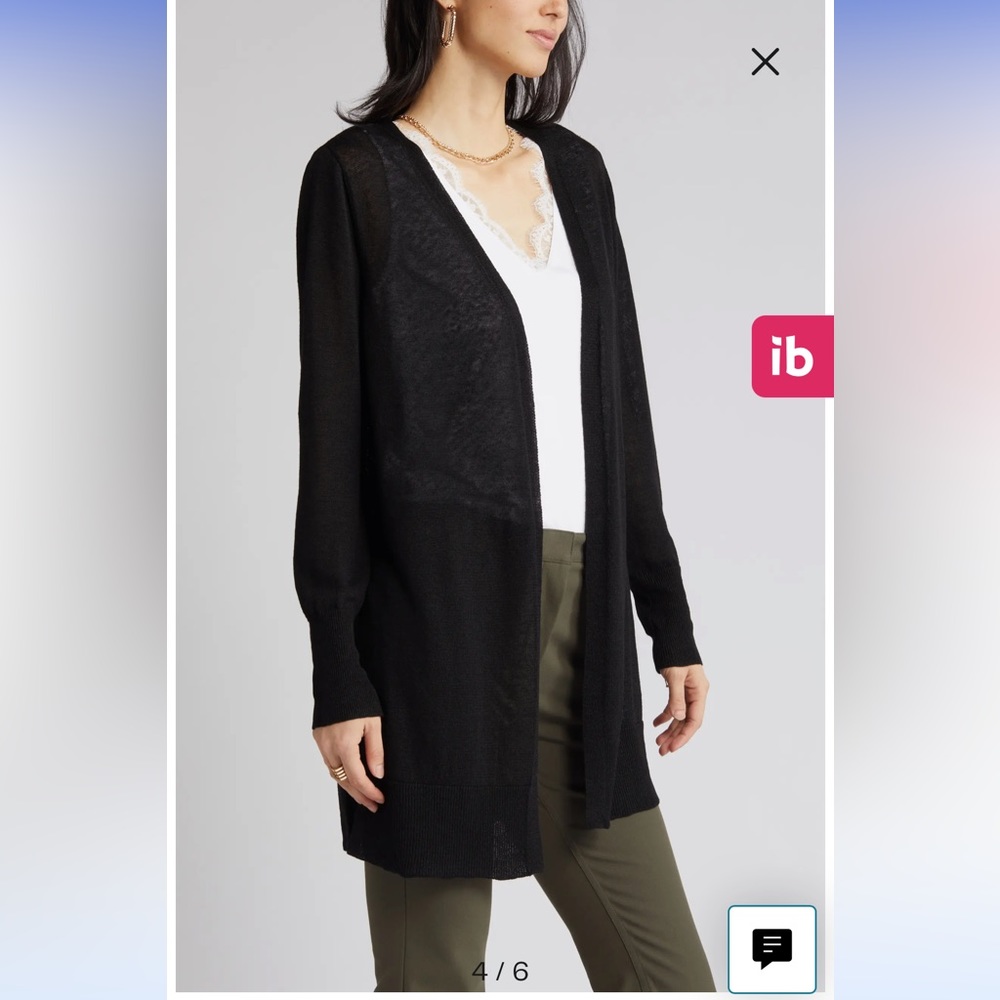 Halogen Side Slit Cardigan